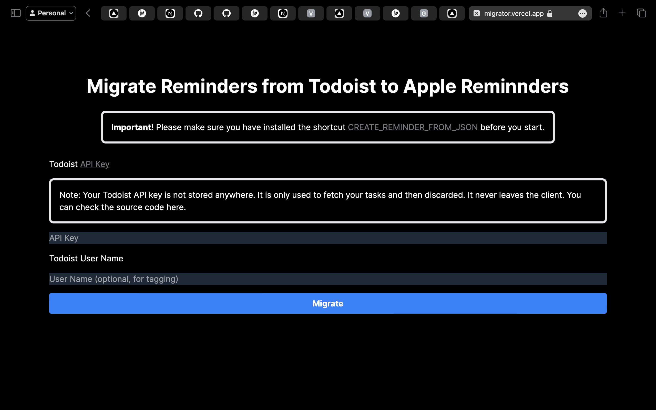 Cover image for Todoist to Apple Reminders Migrator
