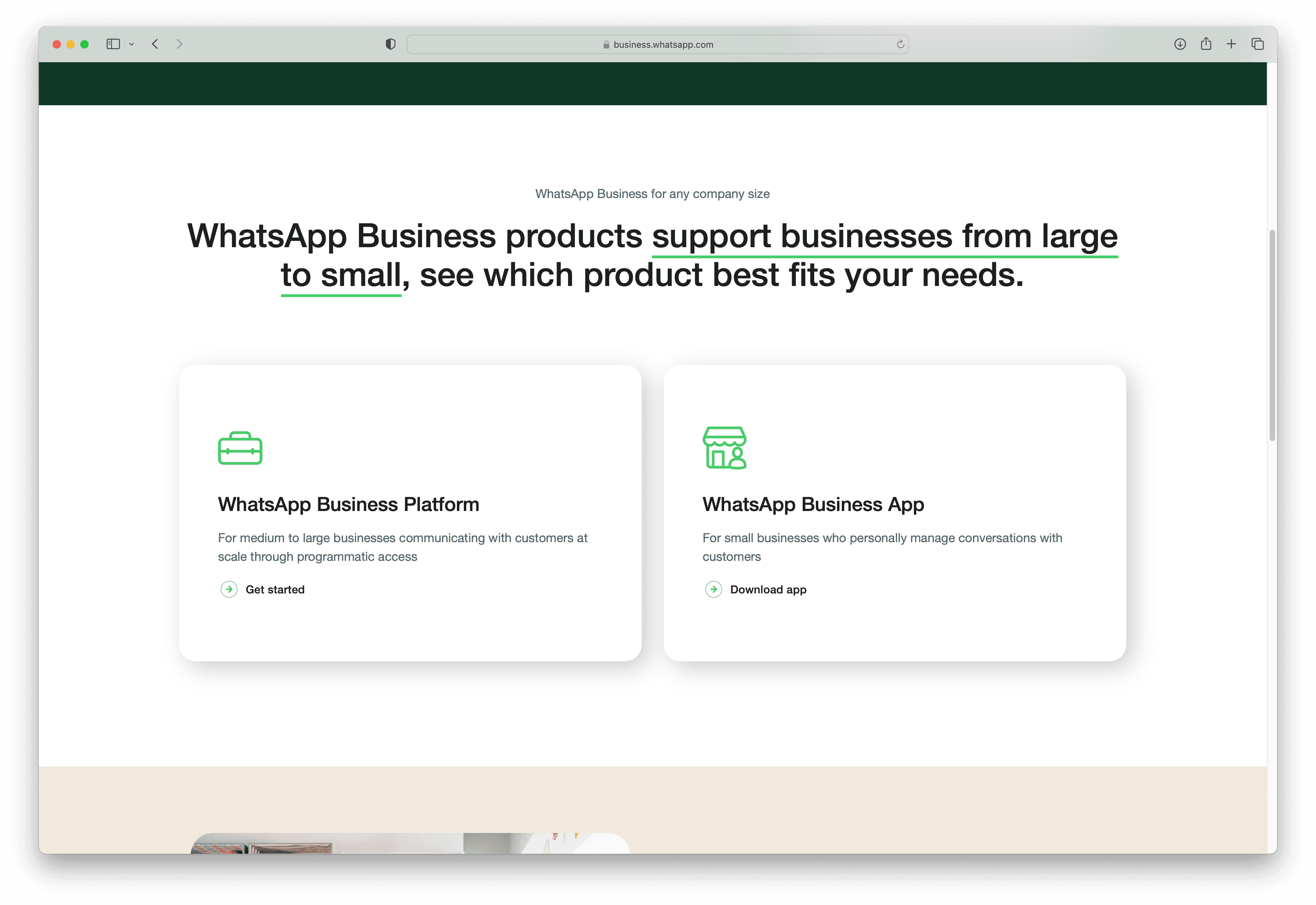 Cover image from WhatsApp Business Onboarding @ Meta